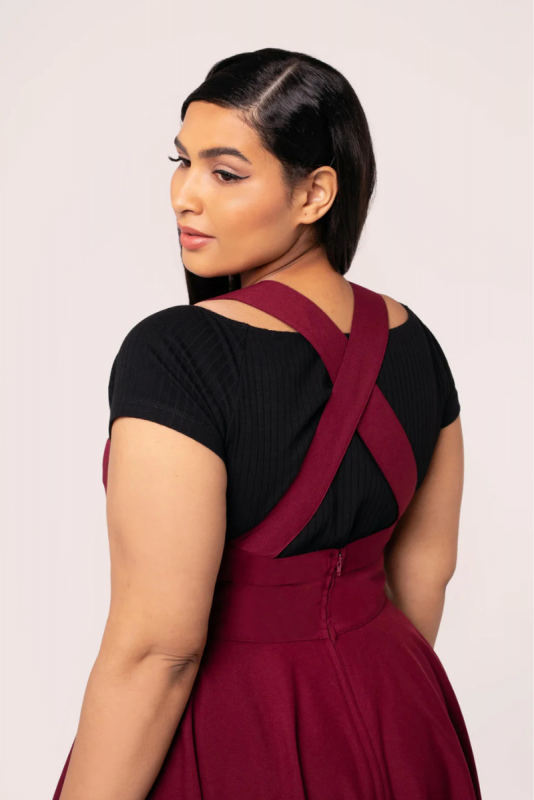 Pinafore Dress, PATTI Burgundy (40497) 