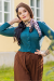 MAK Cardigan, Pat 50s Peacock