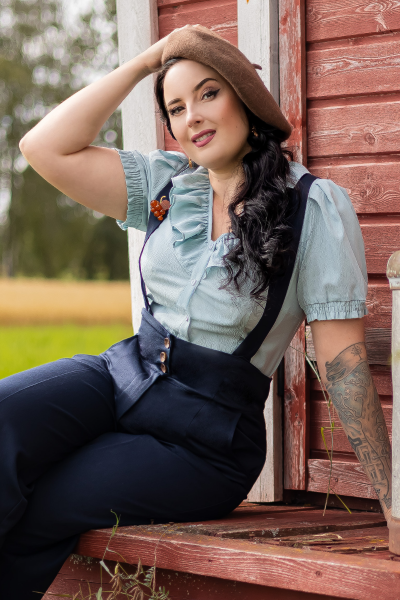 Blouse, FRILLY Light Blue (14227)