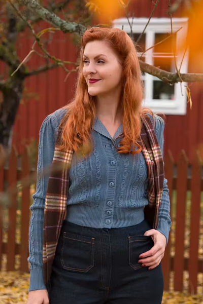 EMMY Cardigan, Ice Skater Pale Indigo