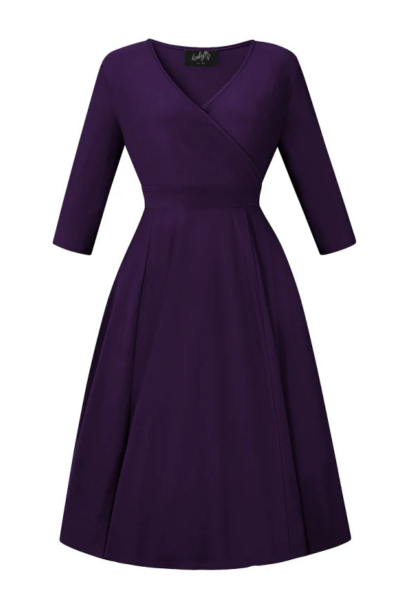Swing Dress, LYRA Damson LS