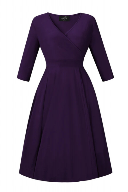 Swing Dress, LYRA Damson LS