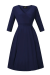 Swing Dress, LYRA Navy LS