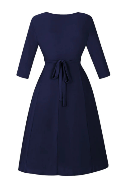 Swing Dress, LYRA Navy LS