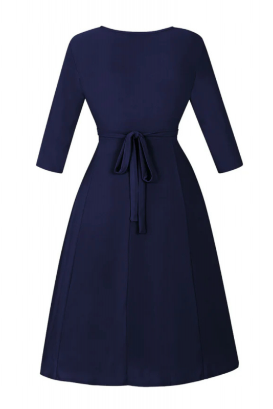 Swing Dress, LYRA Navy LS
