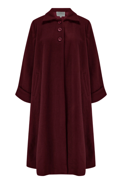 Swing Coat, SEAMSTRESS OF BLOOMSBURY Burgundy