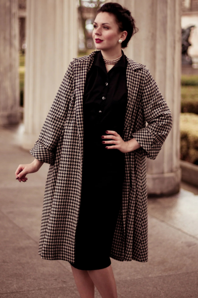 Swing Coat, SEAMSTRESS OF BLOOMSBURY Houndstooth