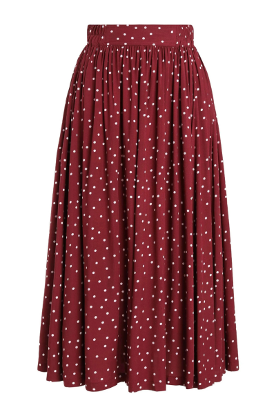 Skirt, ESTELLE Polkadot Burgundy
