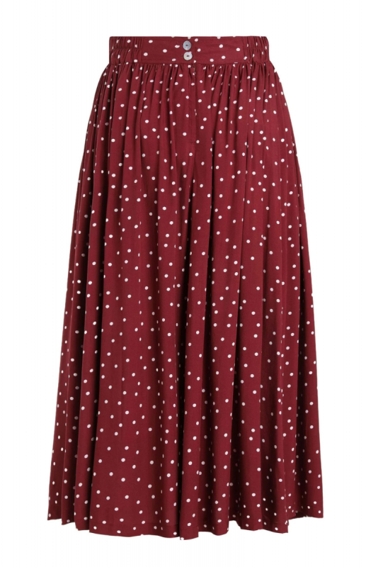 Skirt, ESTELLE Polkadot Burgundy