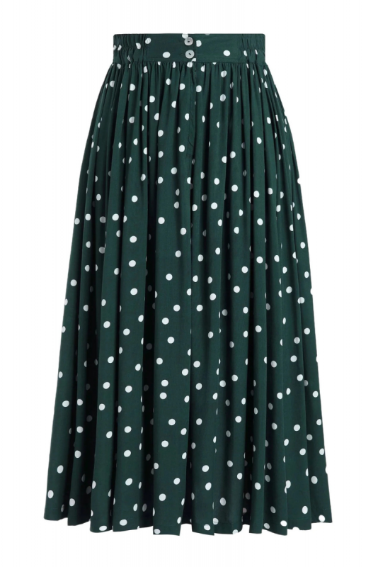 Skirt, ESTELLE Polkadot Green