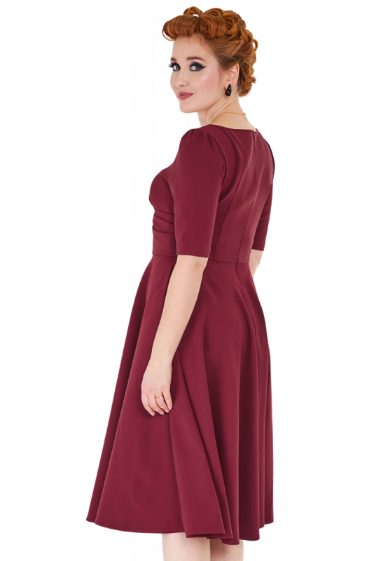 Swing Dress, EDITH Wine (10188)