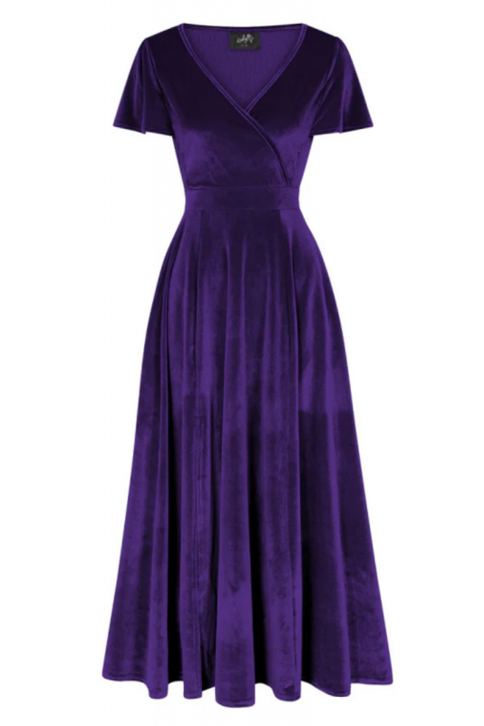 Maxi Dress, LYRA Velvet Purple