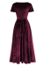 Maxi Dress, LYRA Velvet Burgundy