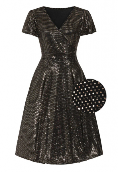 Swing Dress, LYRA Disco Ball Gold