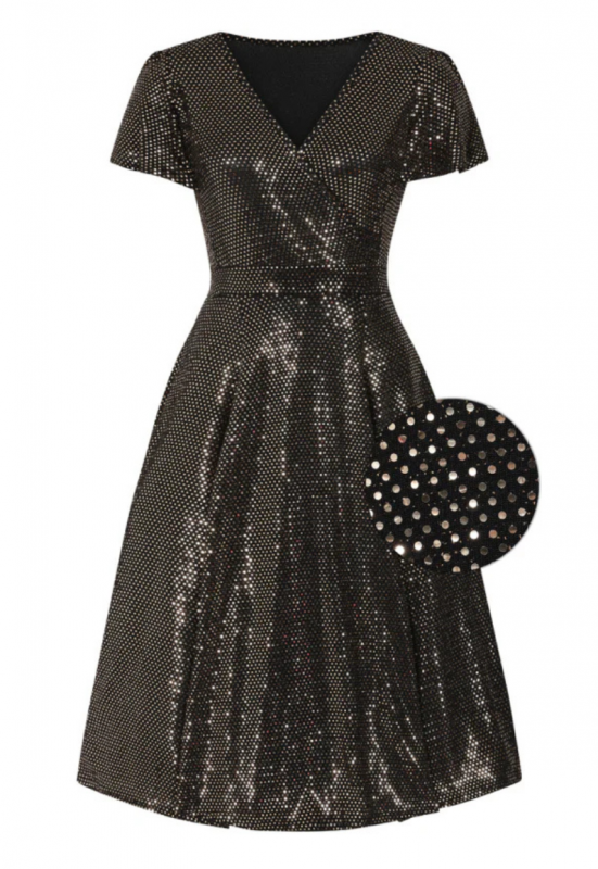 Swing Dress, LYRA Disco Ball Gold