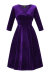 Swing Dress, LYRA Purple Velvet