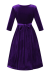 Swing Dress, LYRA Purple Velvet