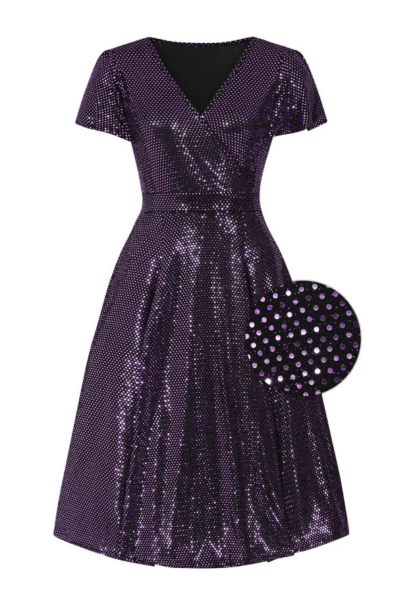 Swing Dress, LYRA Disco Ball Purple