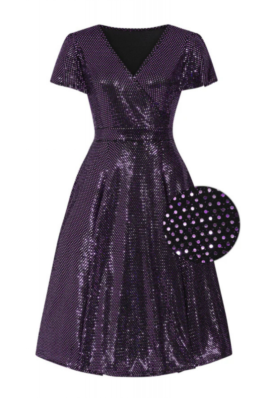 Swing Dress, LYRA Disco Ball Purple