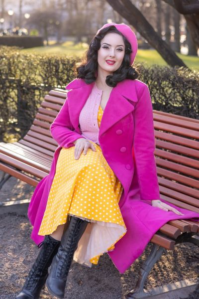 Coat, LAURA Swing Pink (625)