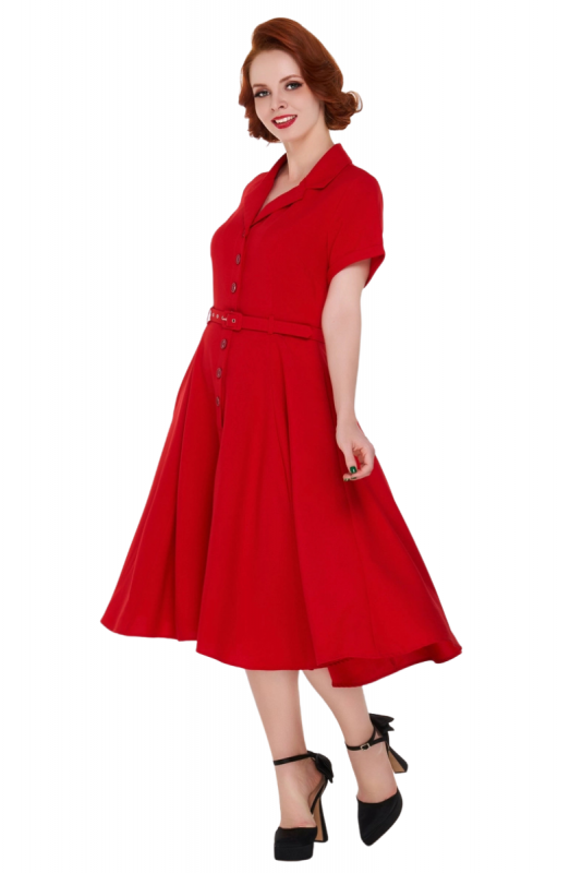 Swing Dress, CHRISTINE Red