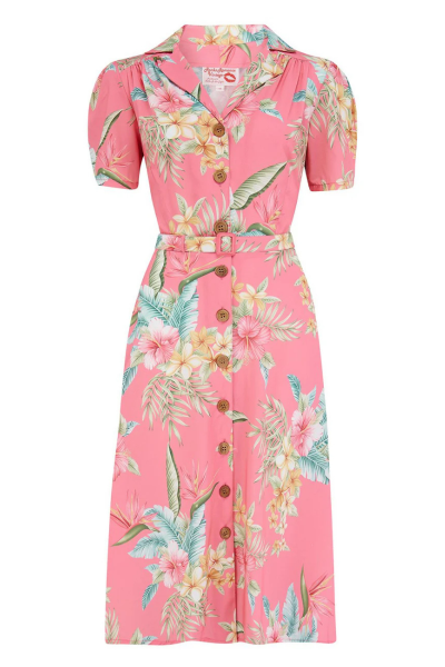 Shirtwaister Dress, ROCK'N ROMANCE Charlene Honolulu Pink