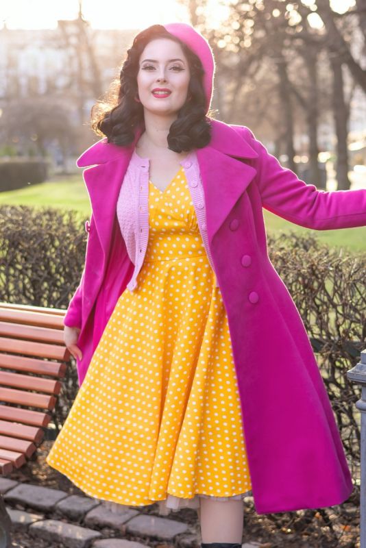 Swing Dress, SUMMER OF SPOTS Yellow (16931)