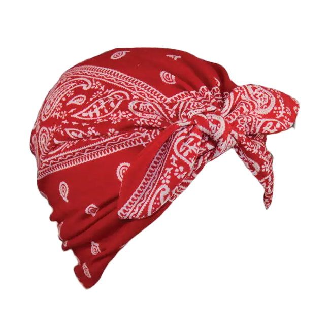 Turban Hat, PAISLEY Red