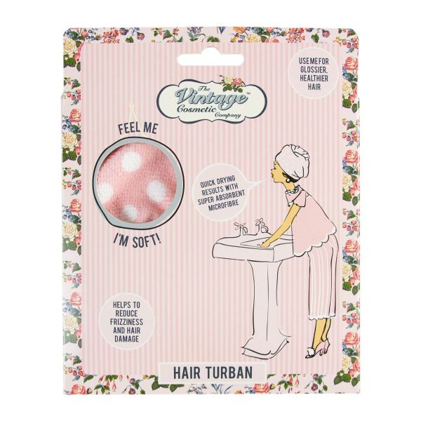 Turban Towel, PINK POLKADOT