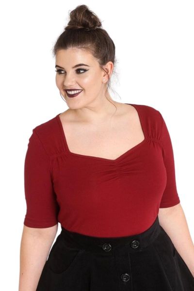 Top, PHILIPPA Burgundy (60155)