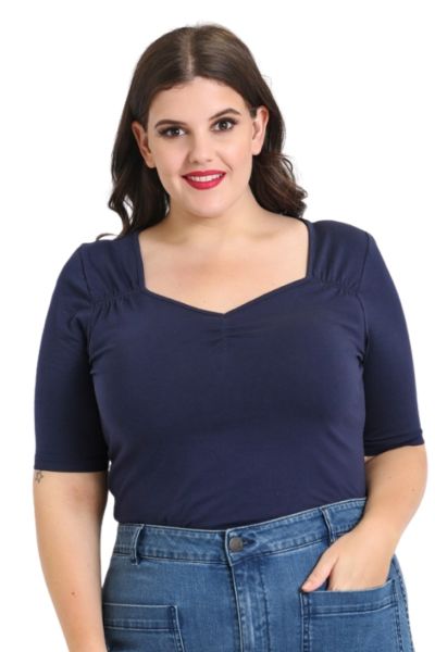 Top, PHILIPPA Navy (60155)