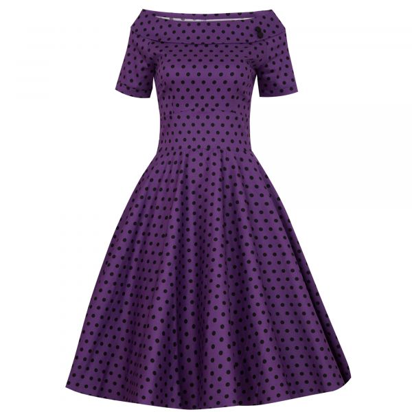 Kellomekko, DARLENE Purple Polka (333)