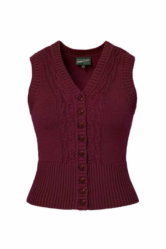 EMMY Vest, Sassy Sweater Maroon