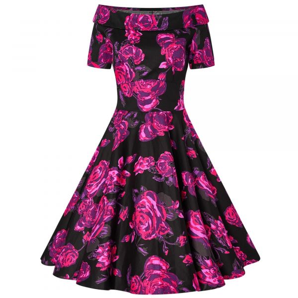 Swing Dress, DARLENE Roses (333-36)