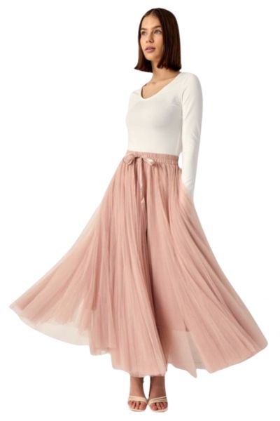 Tulle Skirt, PARIS Rose Beige