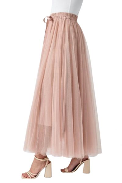 Tulle Skirt, PARIS Rose Beige