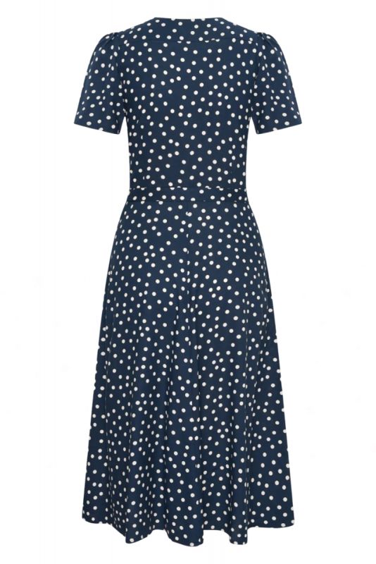 Dress, VERY CHERRY Magnolia Navy Dot