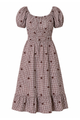 Mekko, MILKMAID Ruskea Gingham Kukka