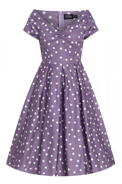 Kellomekko, LILY 50s Lilac Polkadot