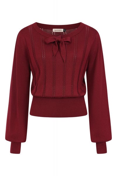 Neulepaita, ANGEL Pointelle Viininpunainen (57286)