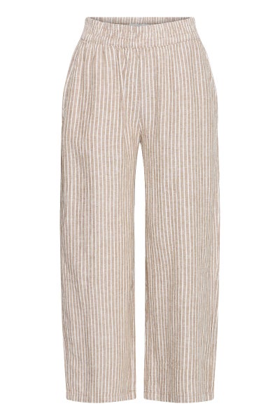Pellavahousut, FALAKKA Crop Woodsmoke Stripe
