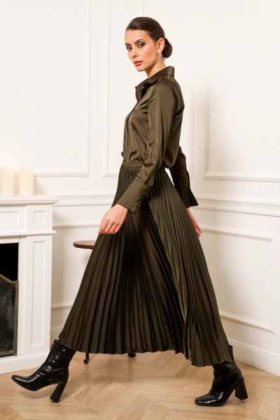 Hame, PLISSE SATIN Khaki