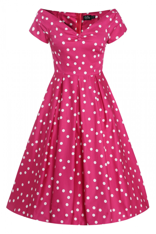 Kellomekko, LILY 50s Hot Pink Polkadot