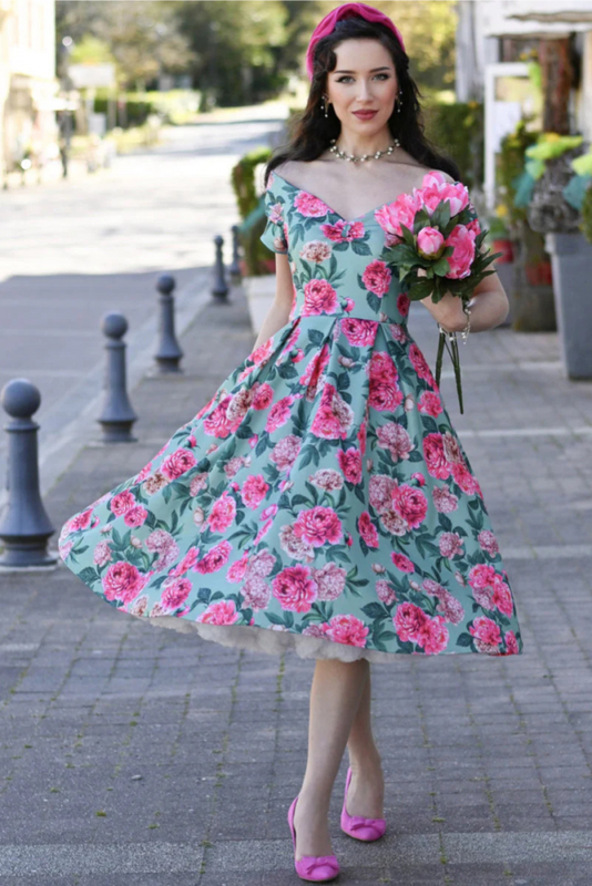 Kellomekko, LILY 50s Pink Peony (873)