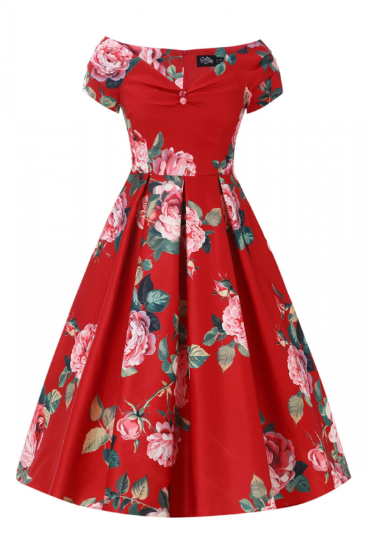 Kellomekko, LILY 50s Scarlet Rose (873)